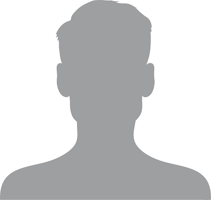 Default avatar profile icon. Grey photo placeholder. Hand drawn, modern, man avatar profile icon (or portrait icon). User flat avatar icon, sign, profile male symbol.